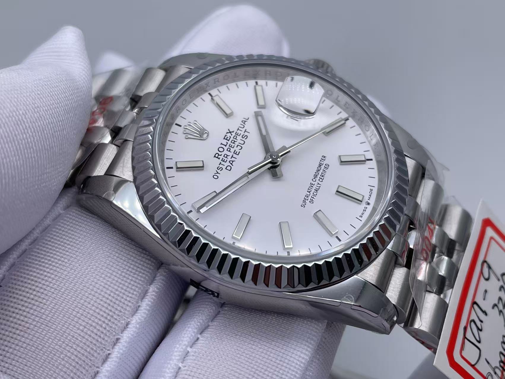 RDJ0423B - DJ 36mm Jub Flt 904 SS/SS wht/Stk GMF V2 VR3235 $438