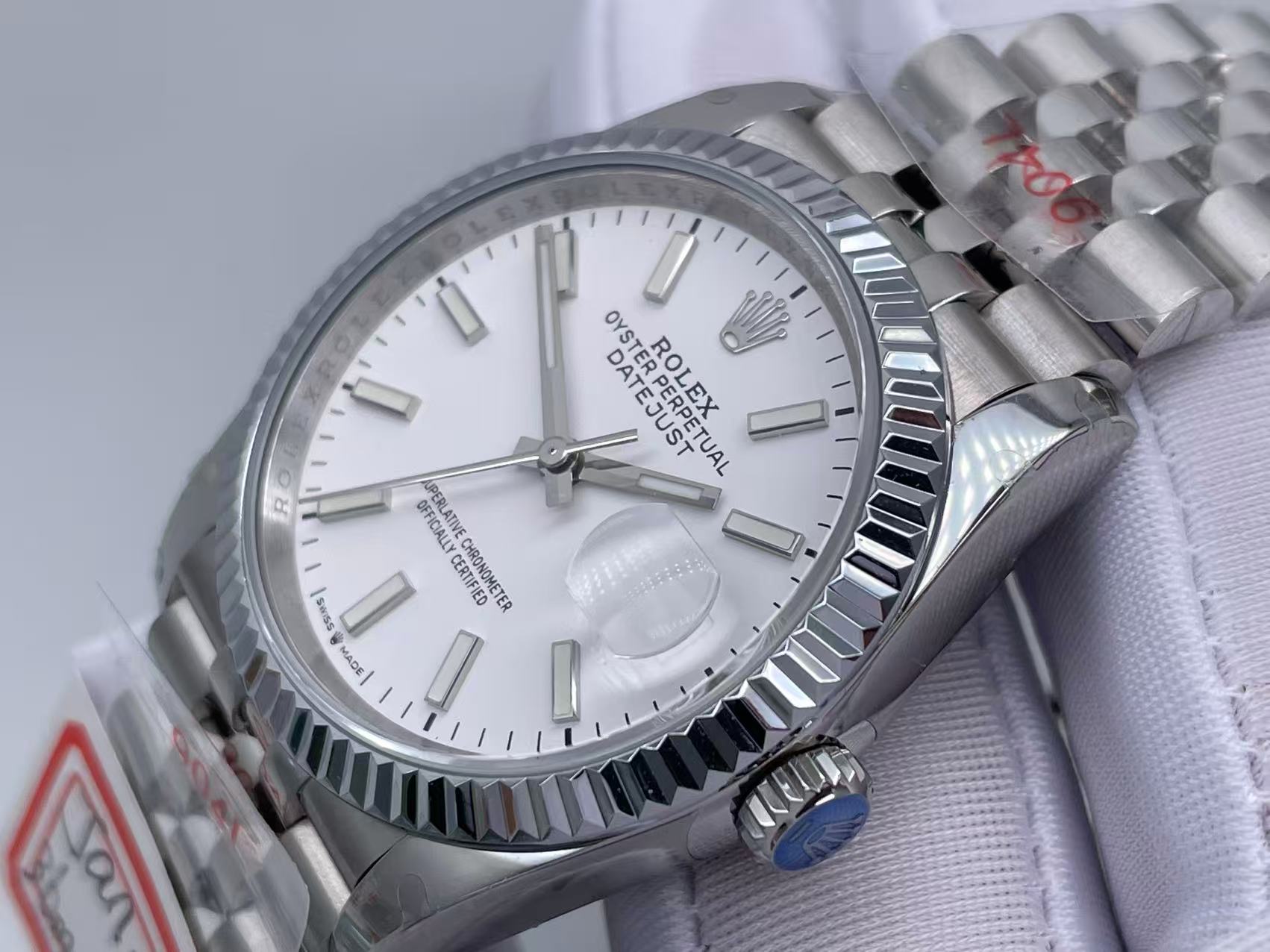 RDJ0423B - DJ 36mm Jub Flt 904 SS/SS wht/Stk GMF V2 VR3235 $438