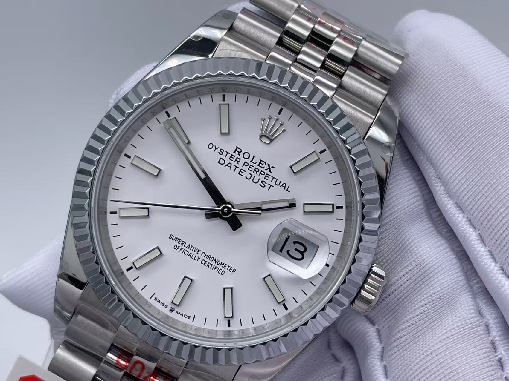 RDJ0423B - DJ 36mm Jub Flt 904 SS/SS wht/Stk GMF V2 VR3235 $438