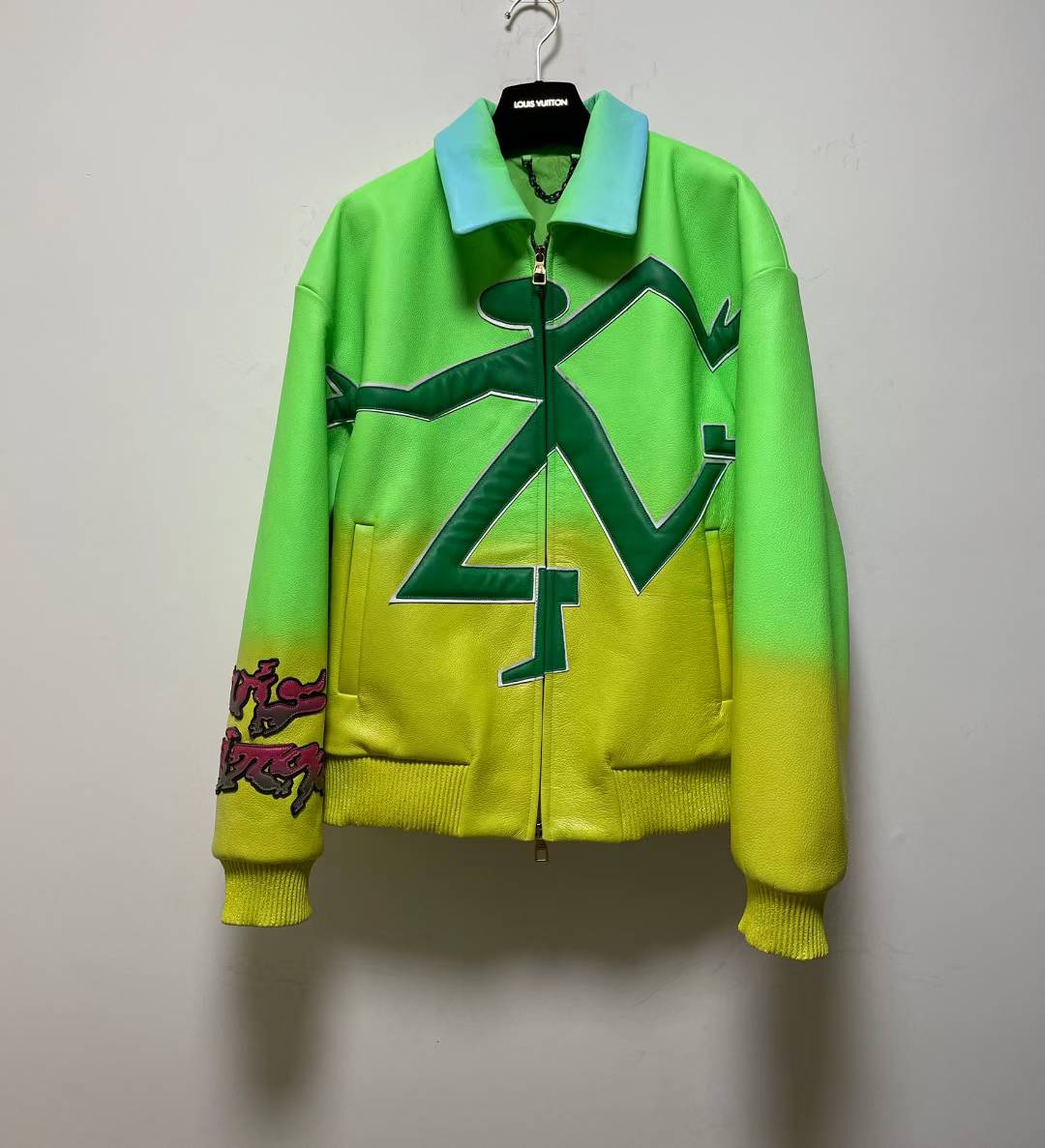 LV Fluo Gradient Leather Bomber jacket from the Spring/Summer 2022 collection