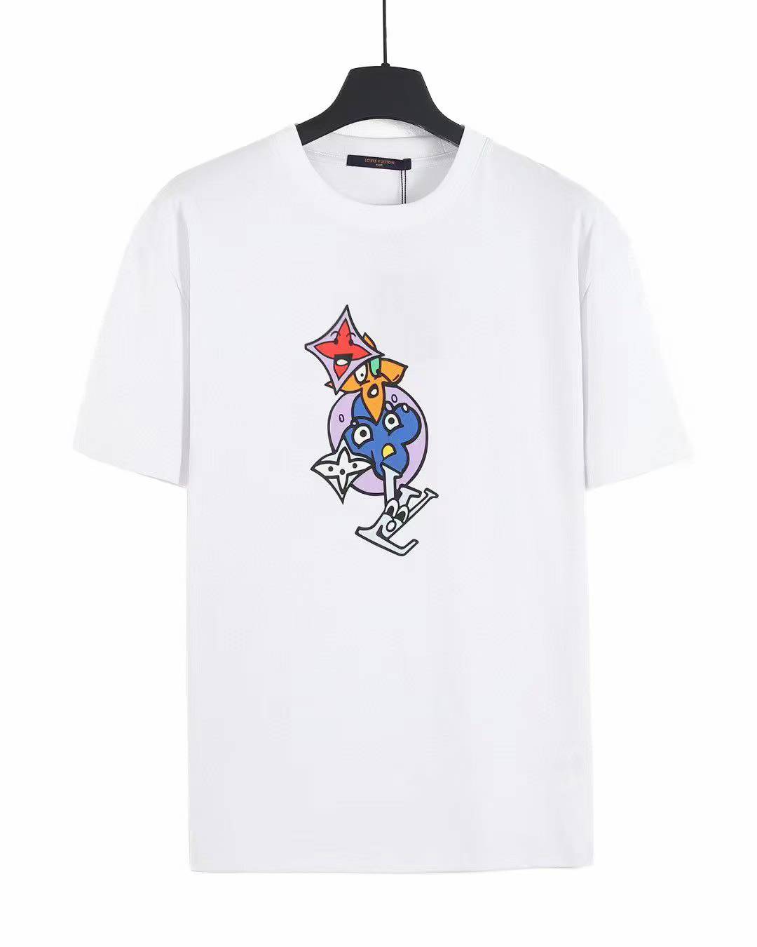 LV Monogram Comics Intarsia T-shirt in white cotton