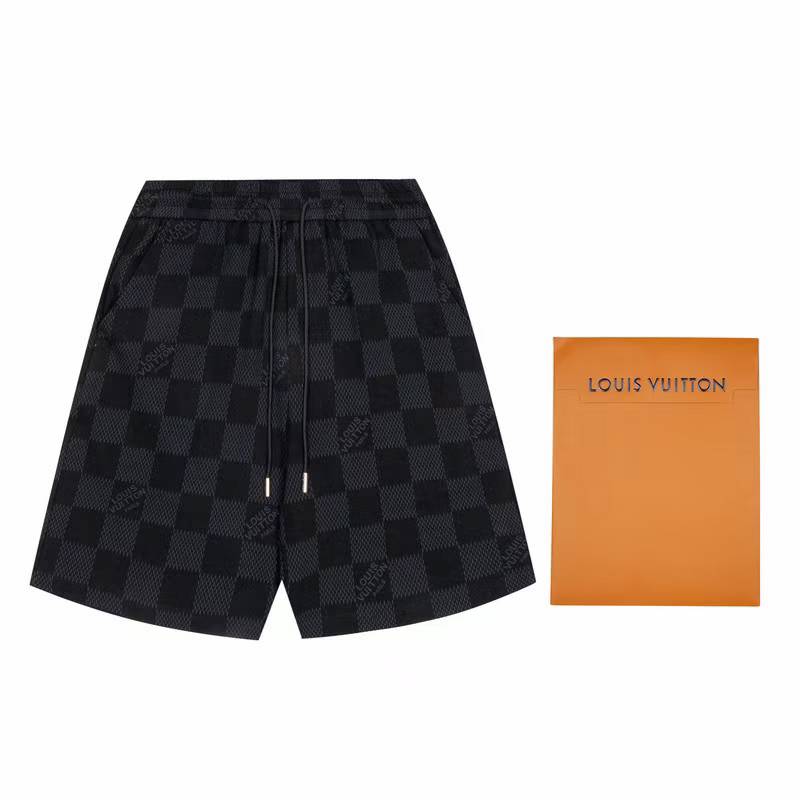 LV Damier French Terry Cotton Shorts