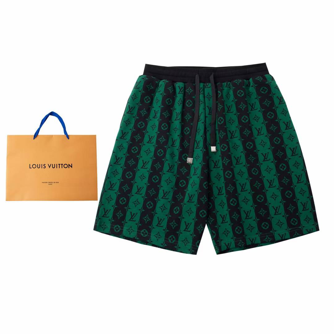 LV 1AHVZB Printed Monogram Swim Shorts green