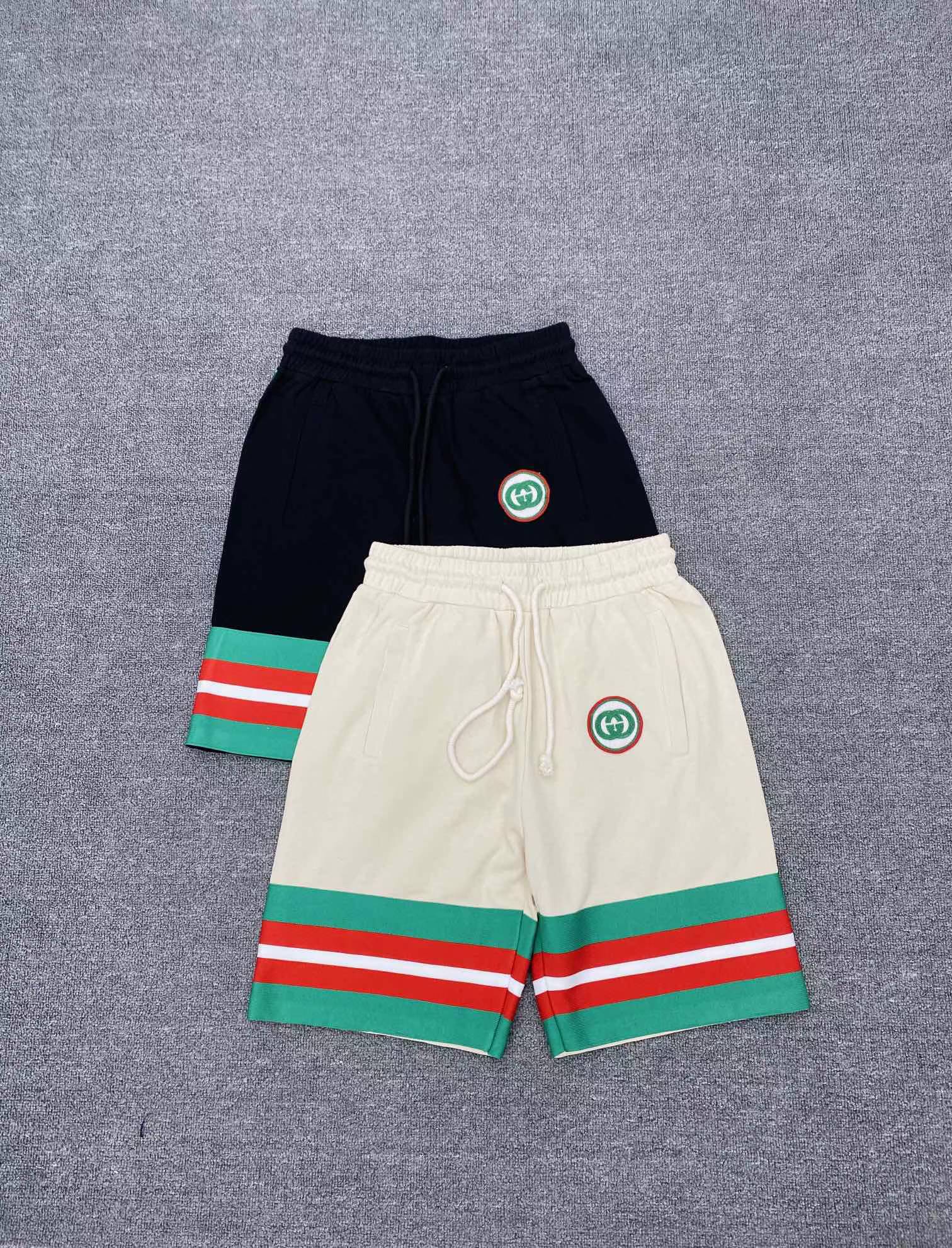 Gucci cotton piquet shorts with Web stripe trim and Interlocking G embroidery