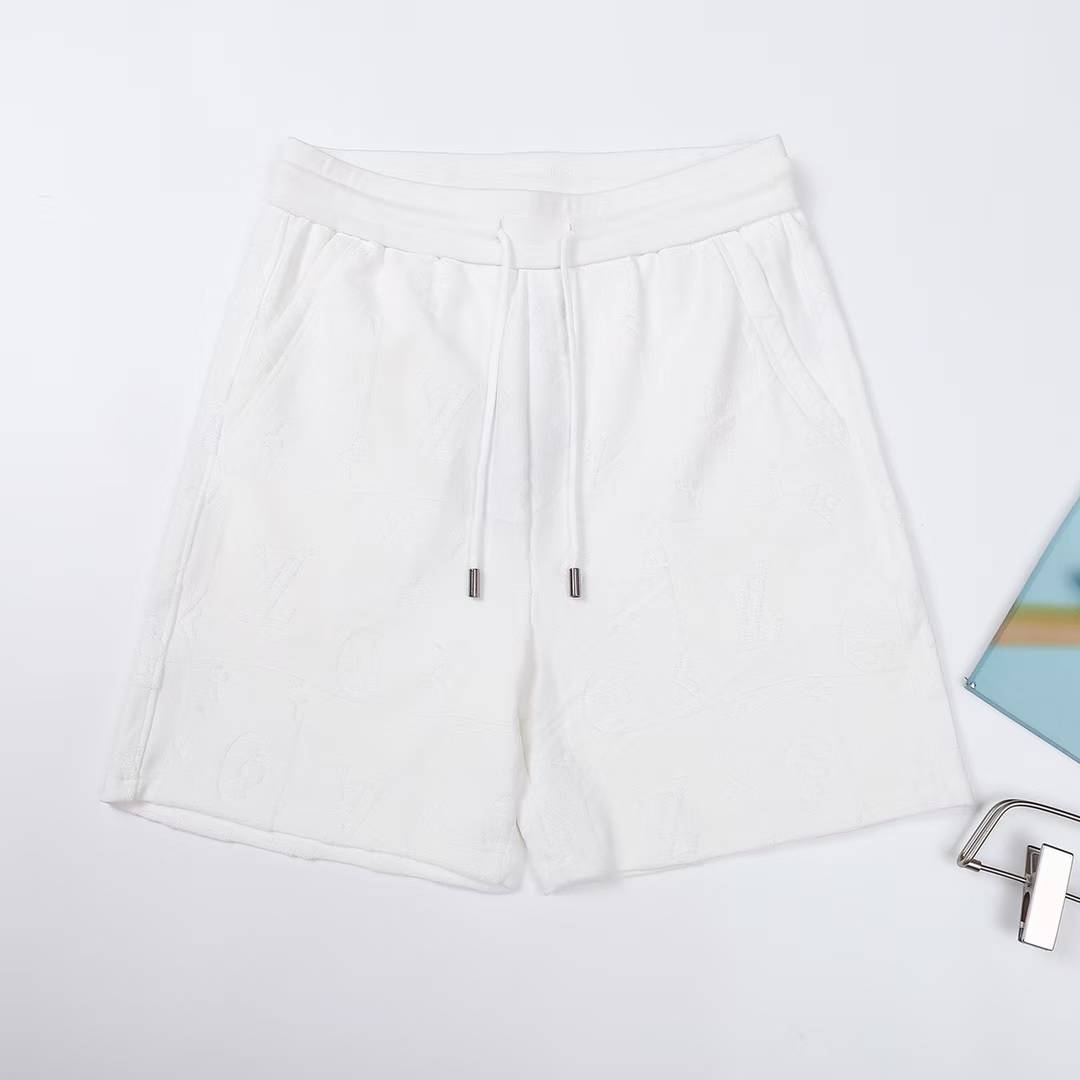 LV terry-cloth shorts white
