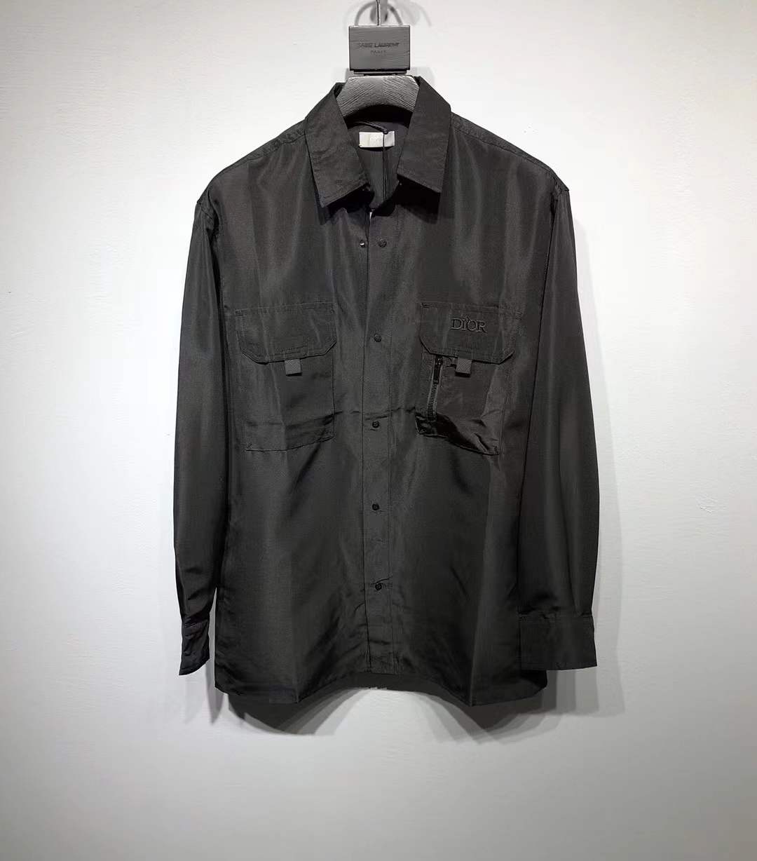 christian dior black multipocket utility shirt overshirt