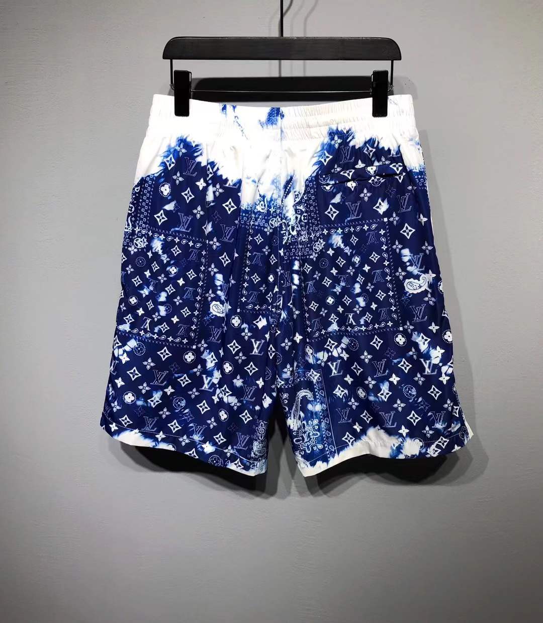 LV Monogram Bandana Board Swim Shorts in blue