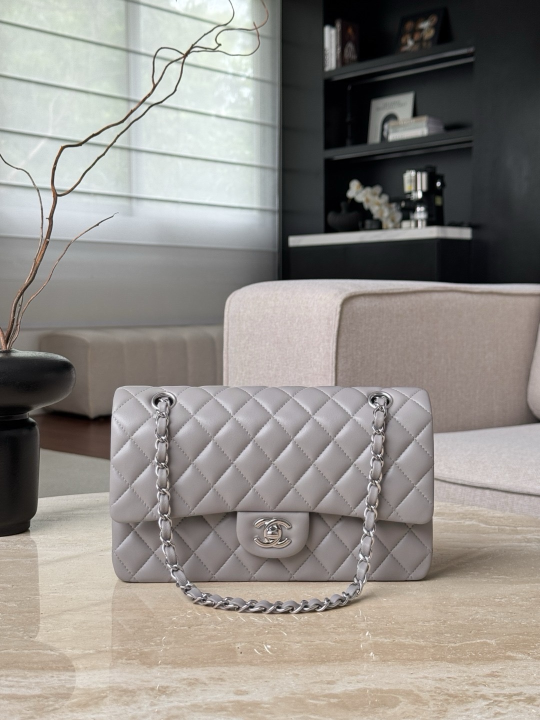 Chanel CF Bags Code 10512 CF25CM Lambskin Size 15.5x25x6cm