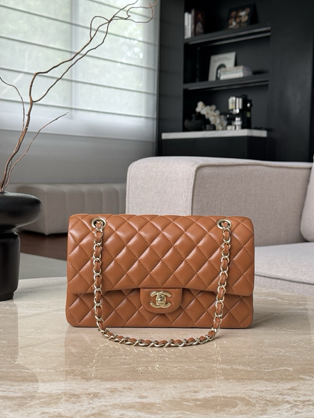 Chanel CF Bags Code 10508 CF25CM Lambskin Size 15.5x25x6cm