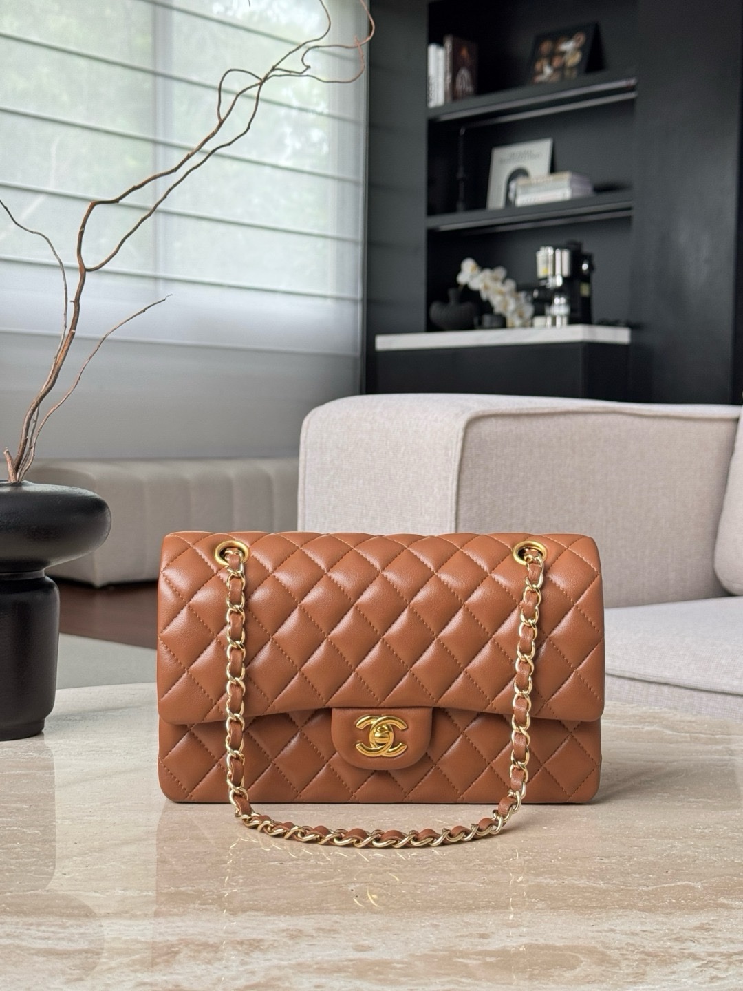 Chanel CF Bags Code 10507 CF25CM Lambskin Size 15.5x25x6cm