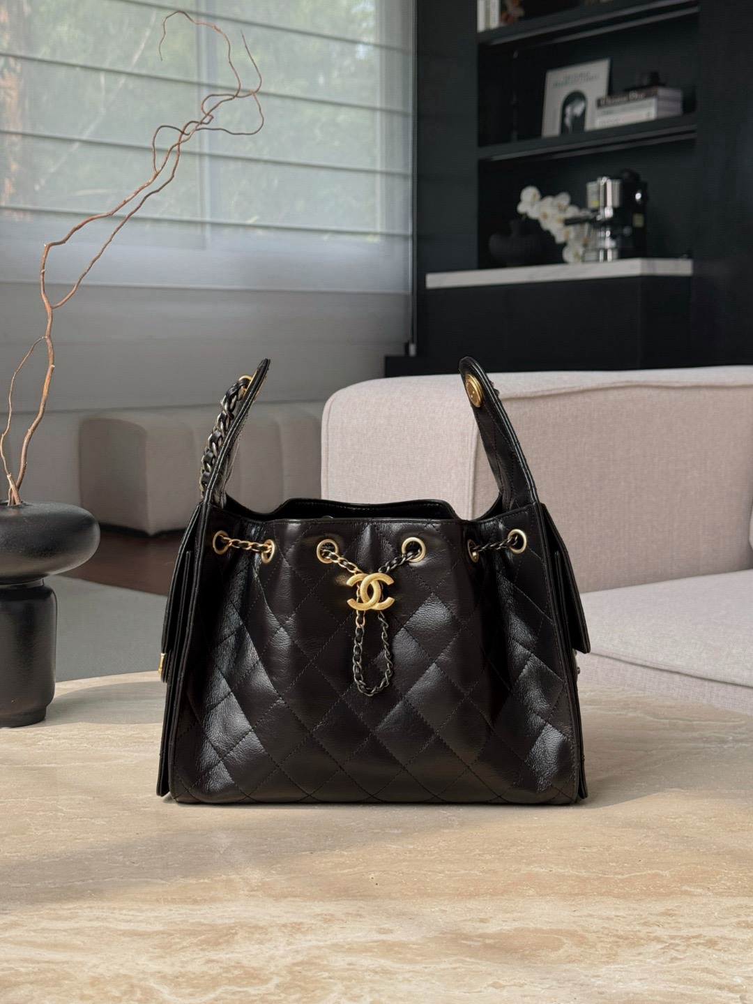 Chanel Bags Code 10356 25B Hobo bag black Size 30x26x14cm