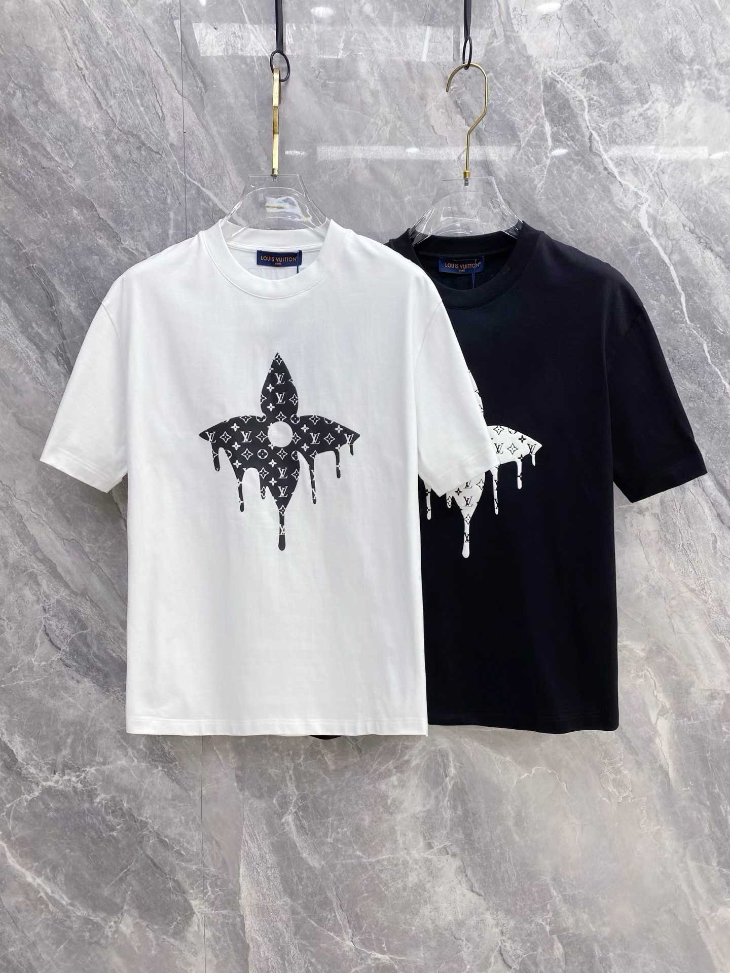 LV Printed Cotton T-shirt graphic monogram logo