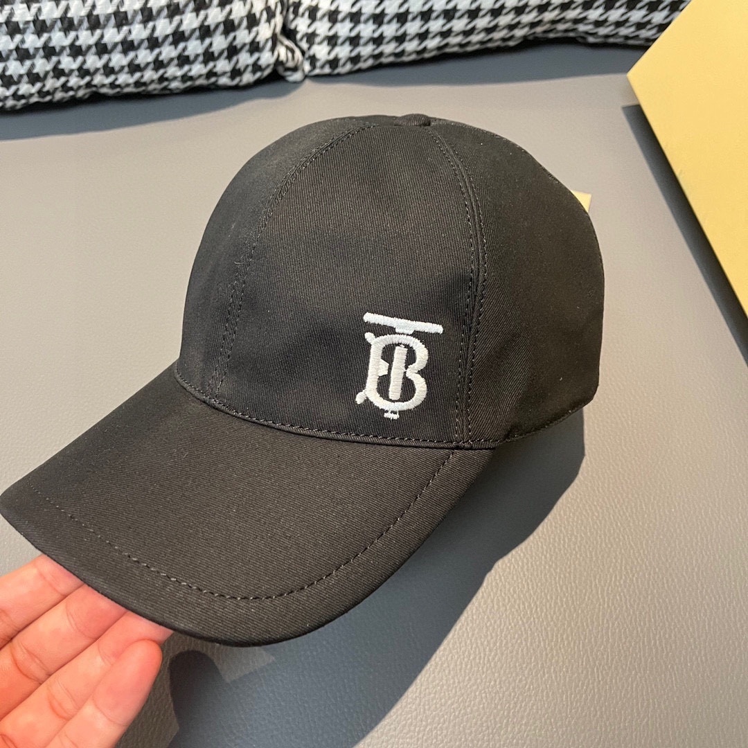 Burberry Monogram Motif cotton baseball cap black