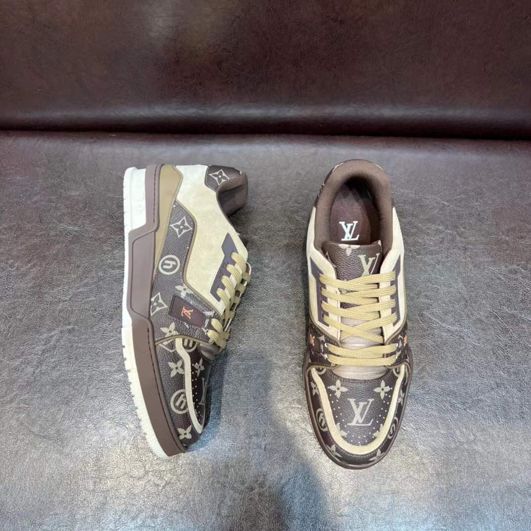 LV Trainer 'Mocha Multi-Color Monogram' sneakers