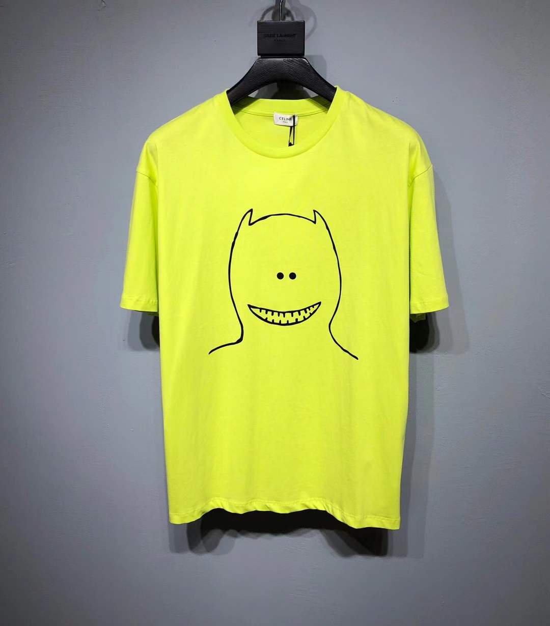 Celine x Scott Daniel Ellison Graphic Print T-Shirt yellow