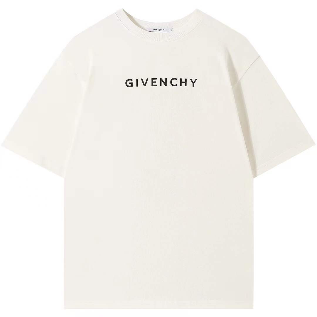 Givenchy white cotton logo-print T-shirt