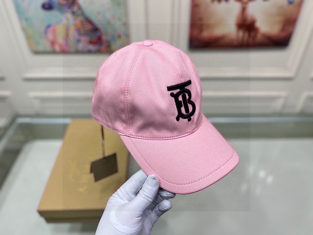 Burberry TB Monogram Baseball Cap Pink