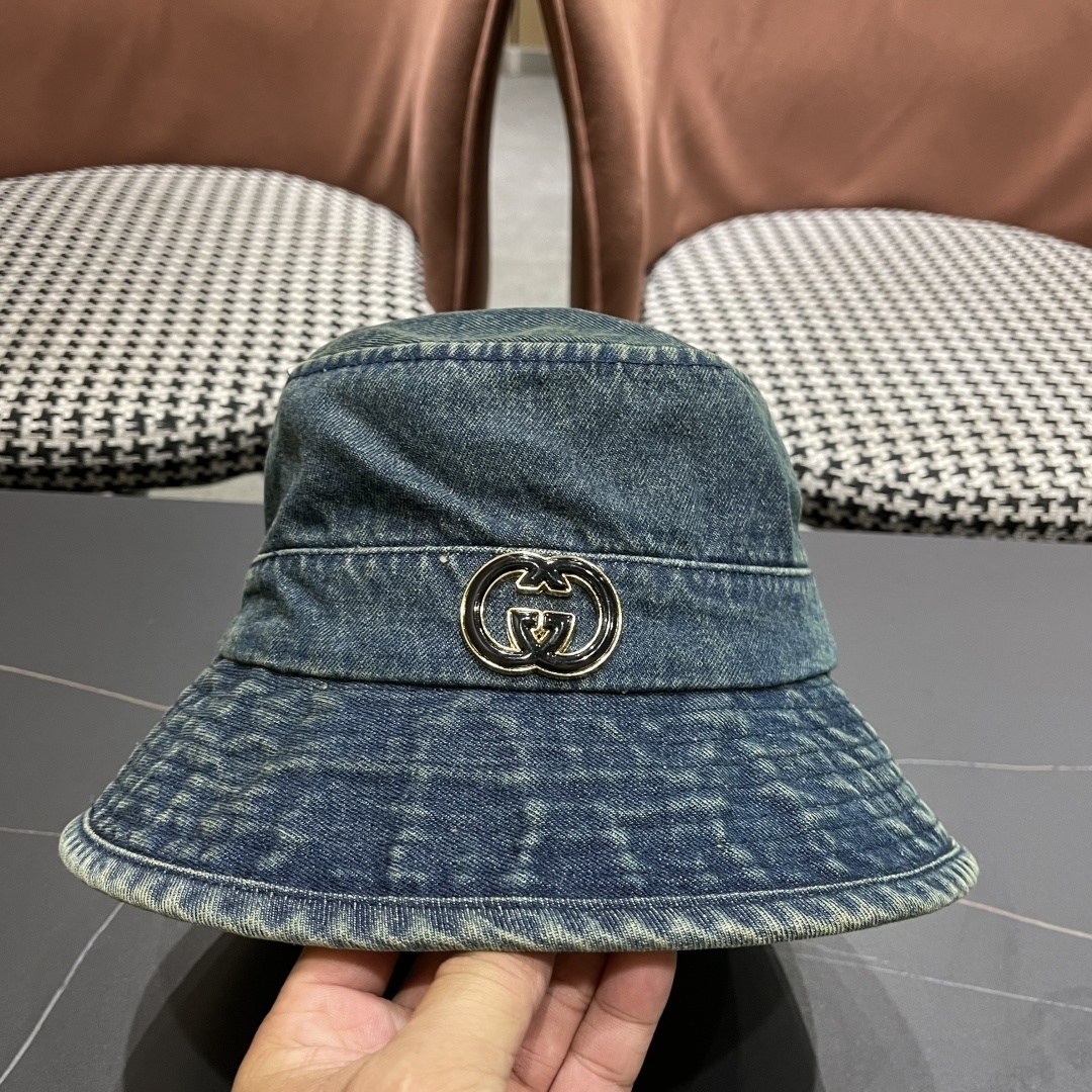 Gucci denim bucket hat