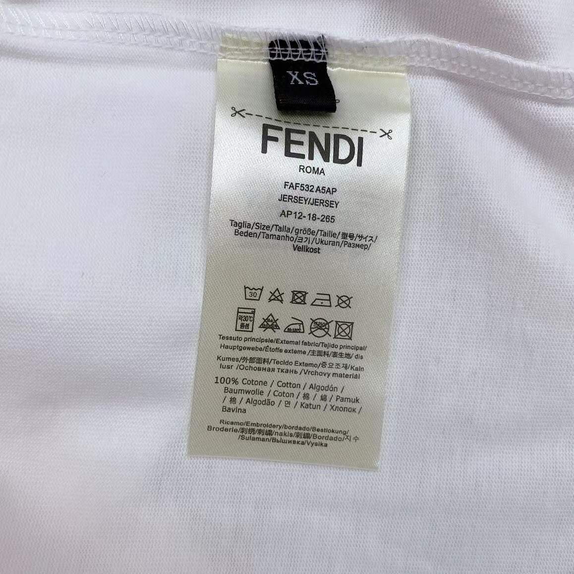 Fendi x Karl Lagerfeld "Karl Monster" or "Karlito" cotton T-shirt in white