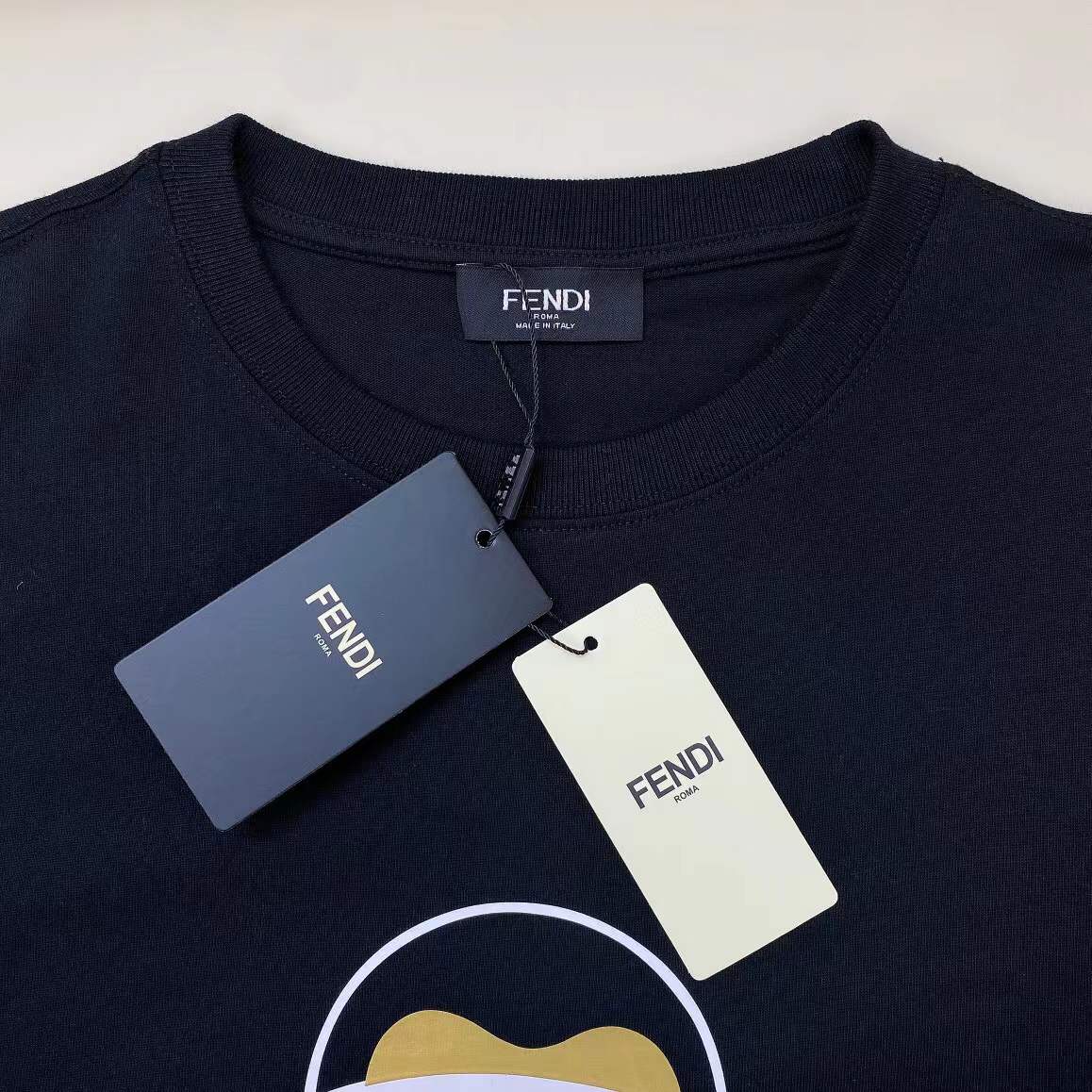 Fendi x Karl Lagerfeld "Karlito" embellished cotton T-shirt