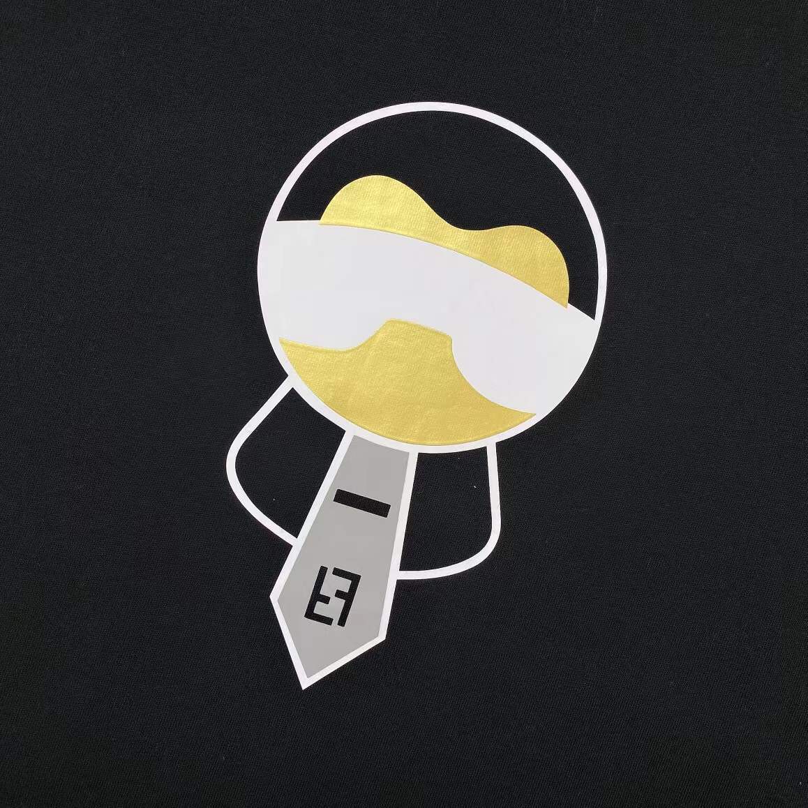 Fendi x Karl Lagerfeld "Karlito" embellished cotton T-shirt