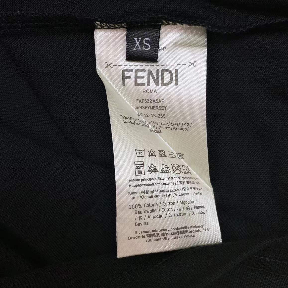 Fendi x Karl Lagerfeld "Karlito" embellished cotton T-shirt