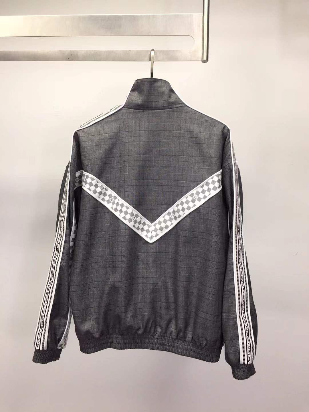 LV grey and white Damier track jacket
