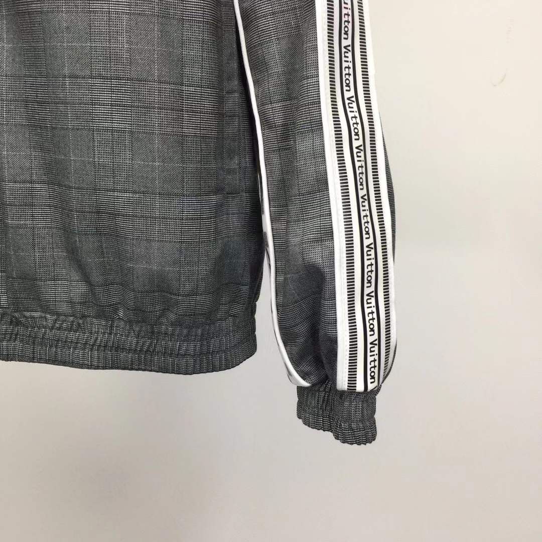 LV grey and white Damier track jacket