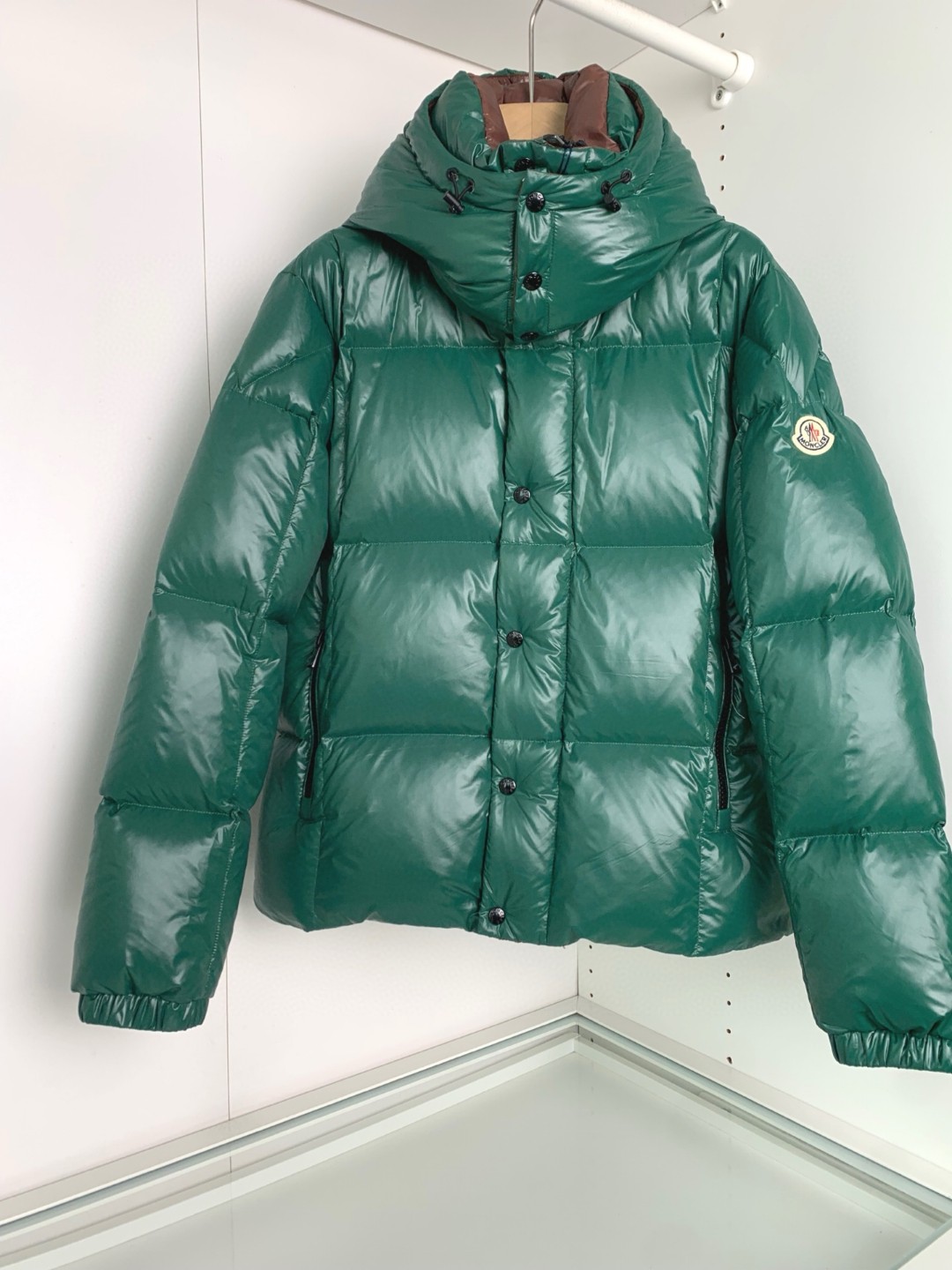 Prada Re-Nylon down jacket in green and Black