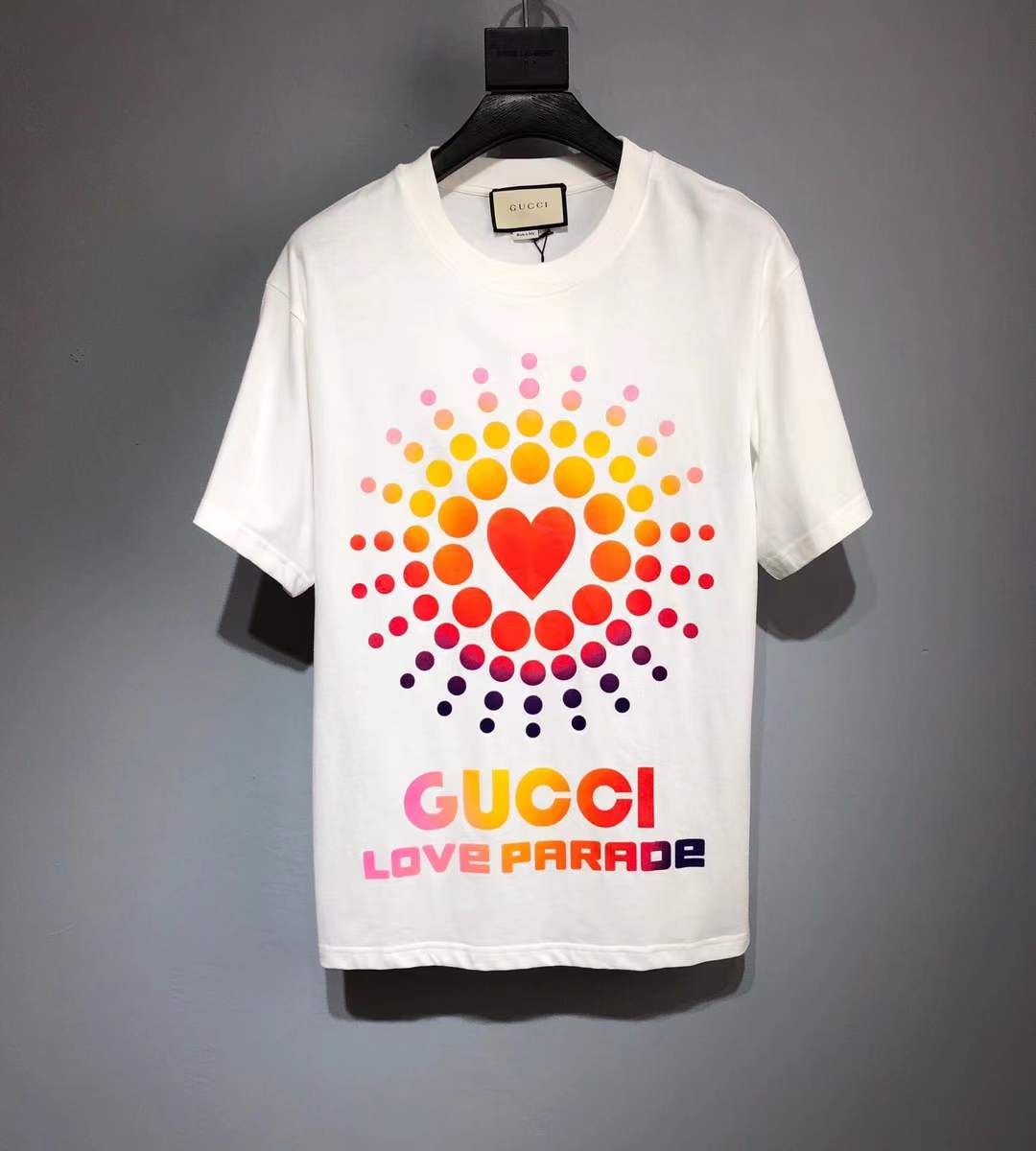 Gucci white cotton Gucci Love Parade Oversized T-shirt.