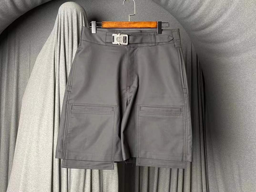 Dior Functional Buckle Shorts in grey