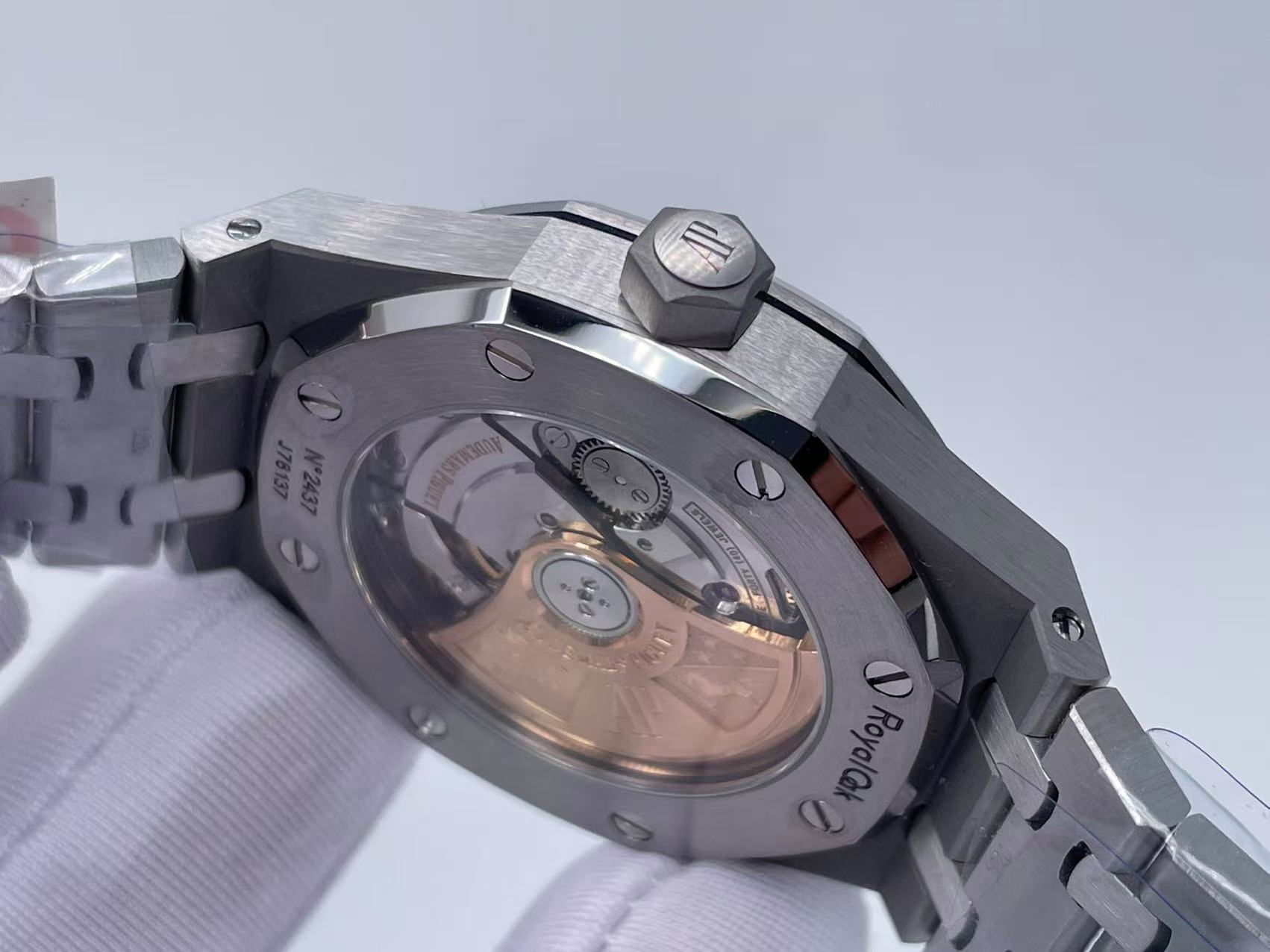 Royal Oak 37mm 15450 SS ZF 1:1 Best Edition Black Textured Dial on SS Bracelet SA3120 Super Clone $468