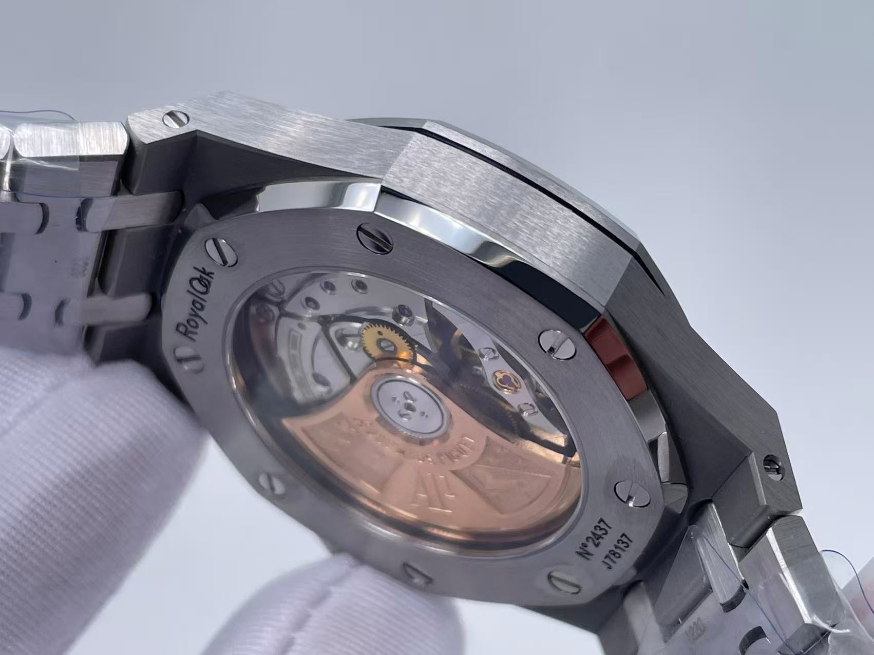 Royal Oak 37mm 15450 SS ZF 1:1 Best Edition Black Textured Dial on SS Bracelet SA3120 Super Clone $468