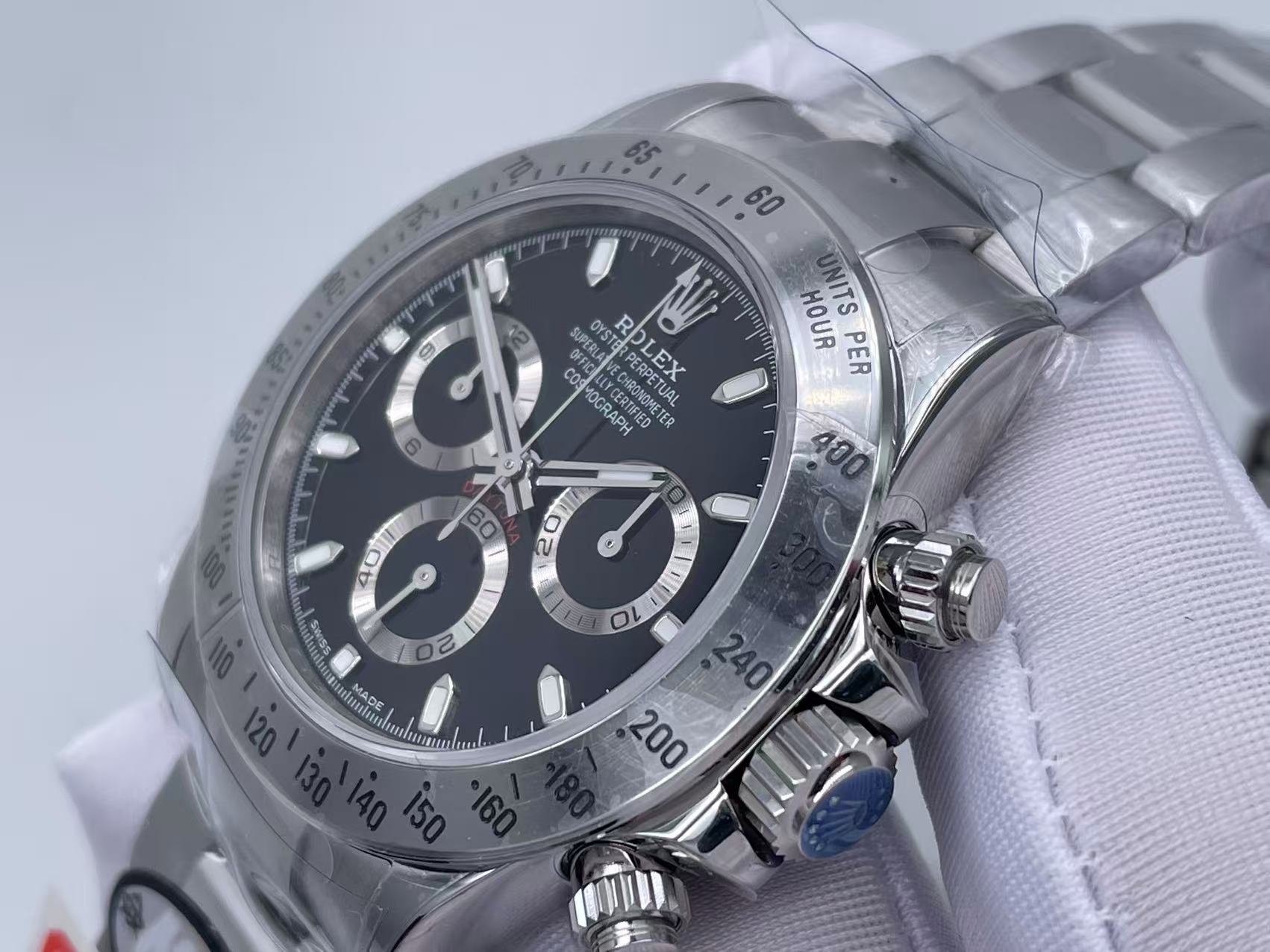 ROLDYT0732B - Daytona 116520 SS/SS Black/Stk UFO UF4130 $788