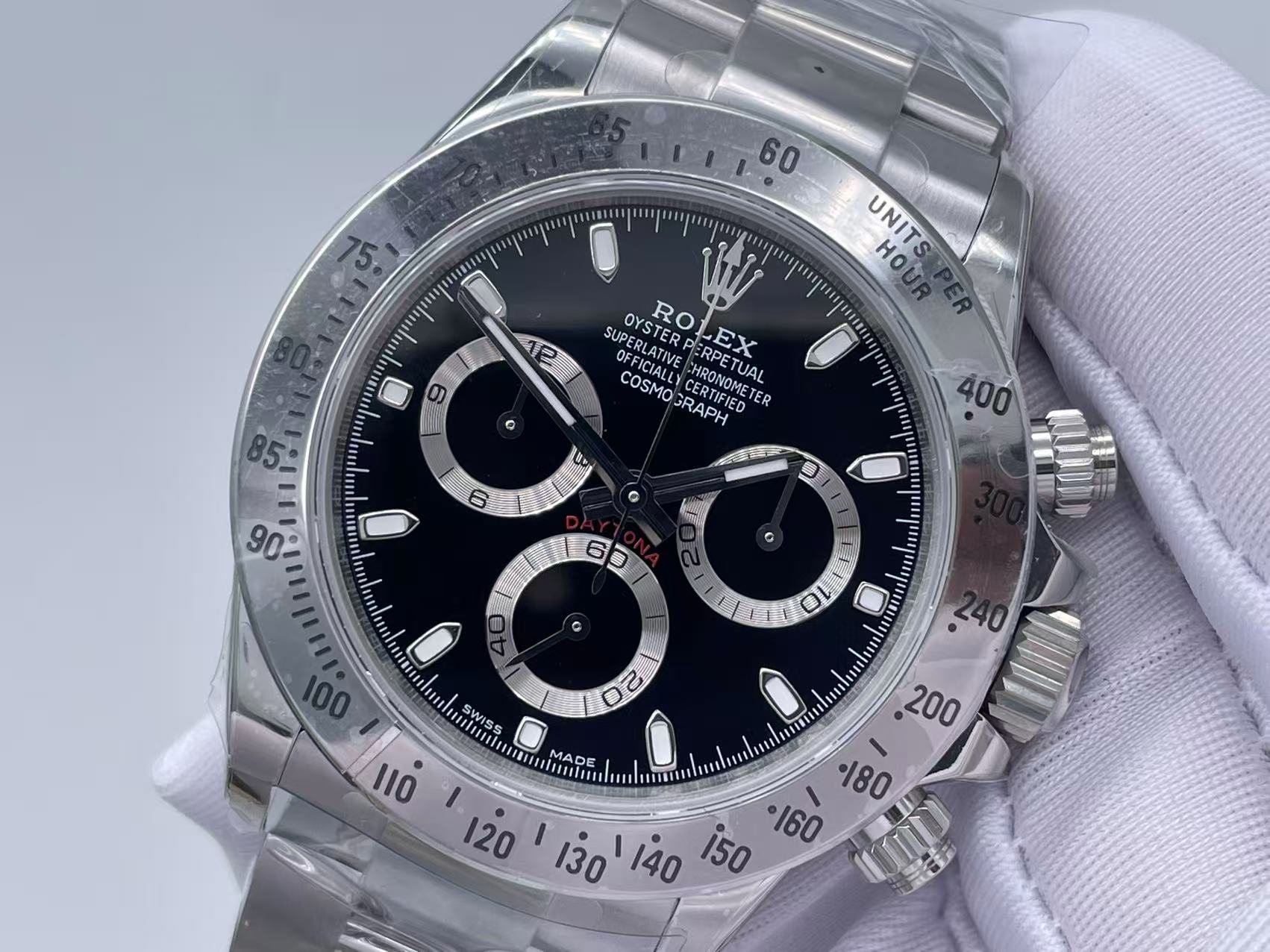 ROLDYT0732B - Daytona 116520 SS/SS Black/Stk UFO UF4130 $788