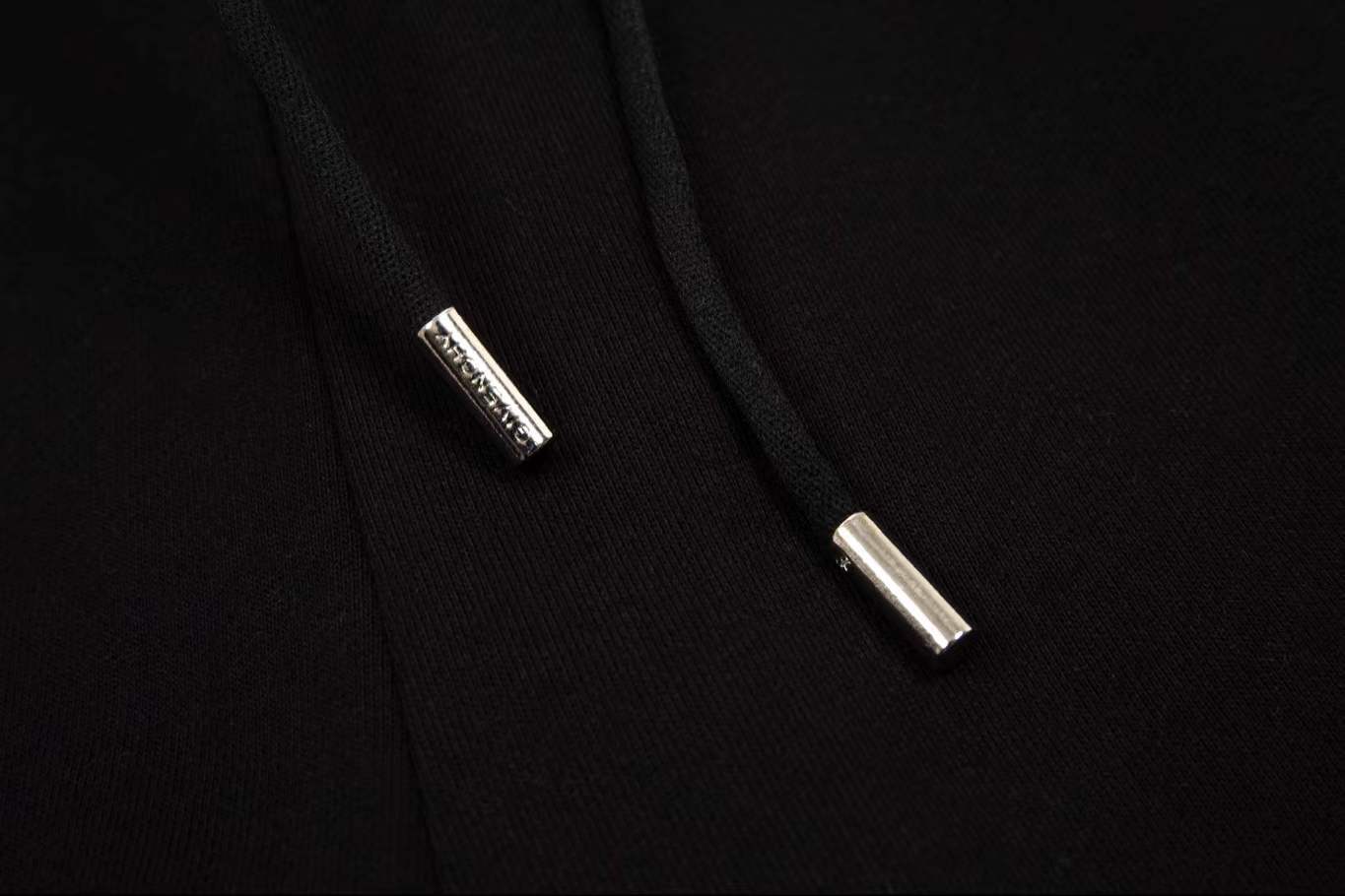 Givenchy black cotton logo-print track shorts with a drawstring waist and two side slit pockets