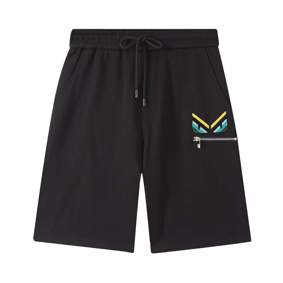 fendi Monster Eyes nylon swim shorts in black/grey.