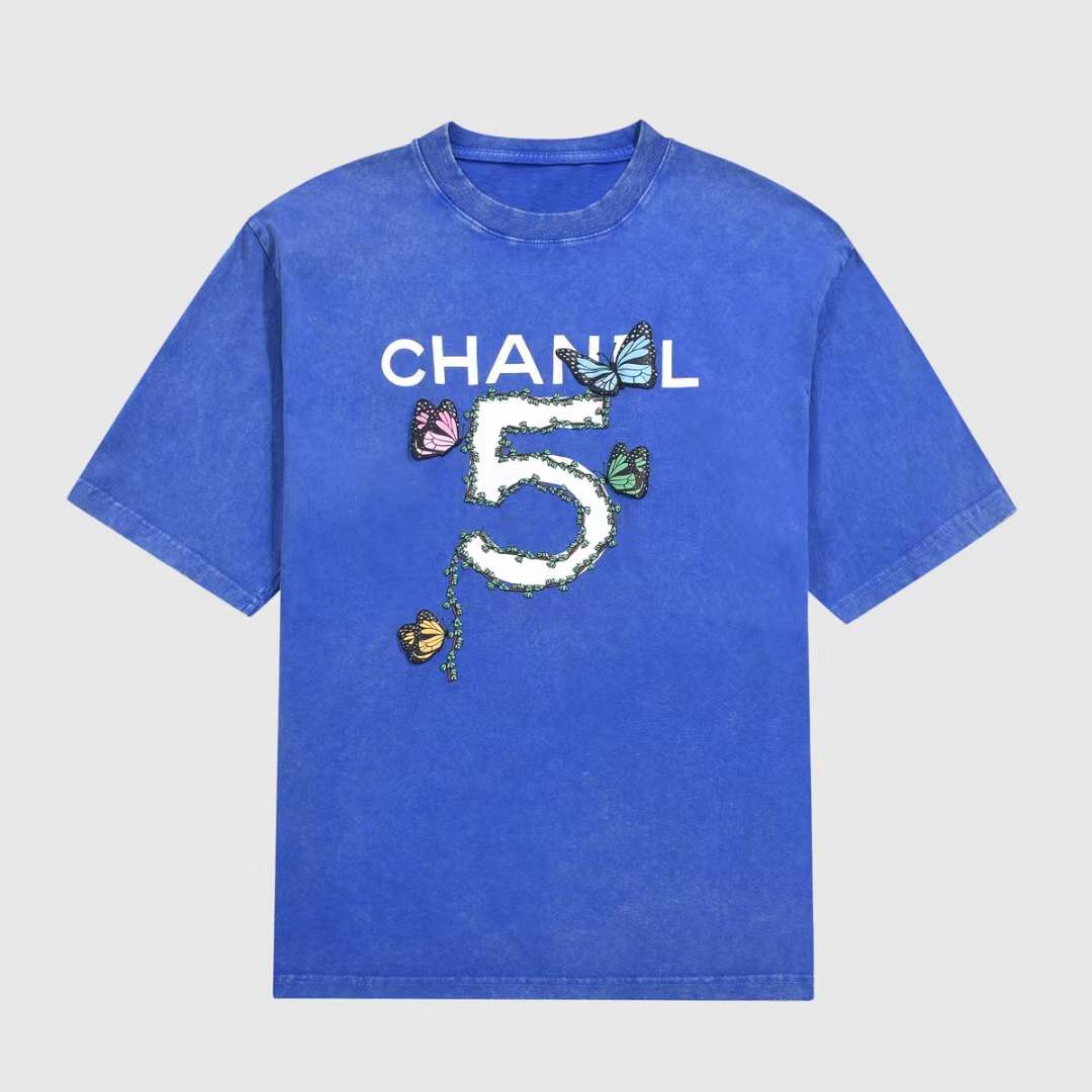 Chanel Number 5 butterfly T-shirt