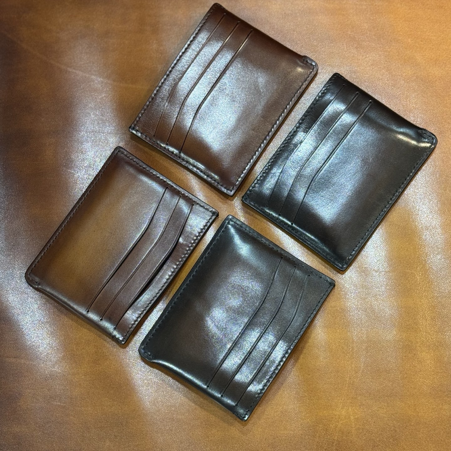 Belruti brown leather card holder wallets all Colors