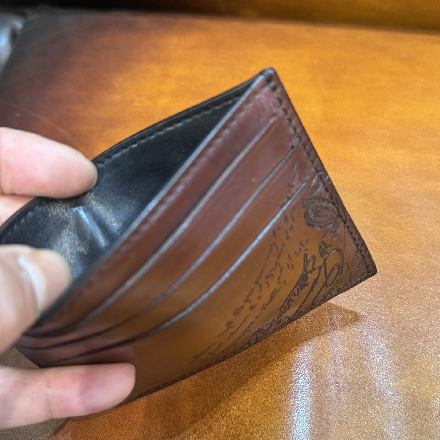 Belruti brown leather card holder wallets all Colors