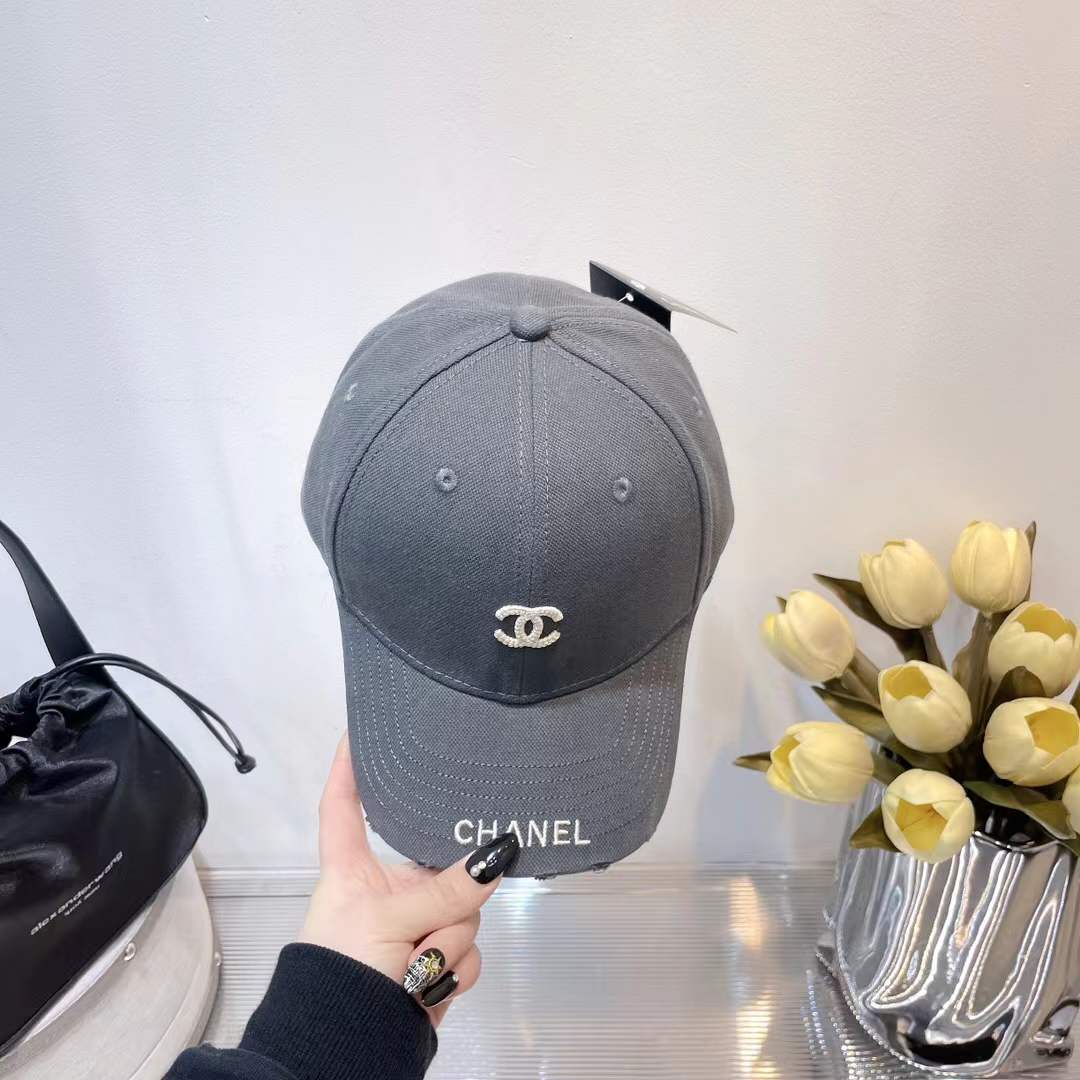 Chanel baseball cap with a white CC logo