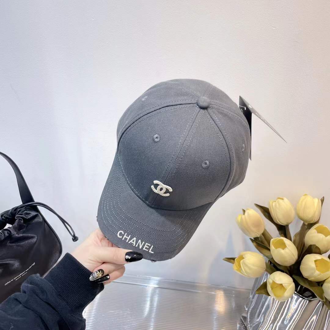 Chanel baseball cap with a white CC logo