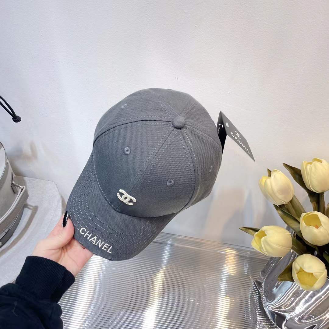 Chanel baseball cap with a white CC logo
