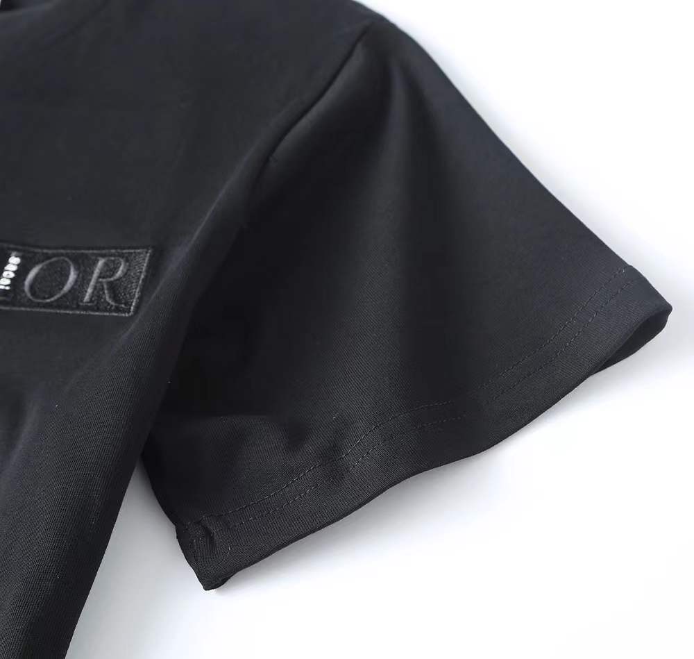 christian dior black cotton Roma T-shirt for Men.