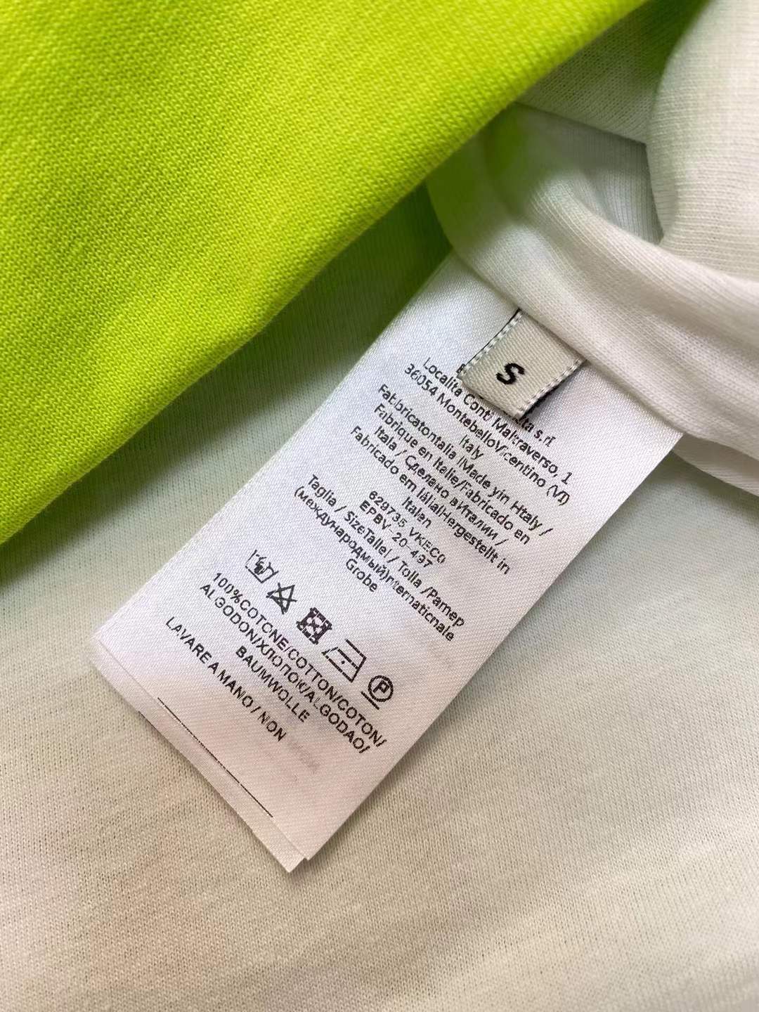 Balenciaga Logo Neon T-Shirt in yellow