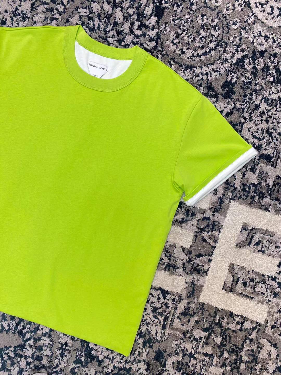 Balenciaga Logo Neon T-Shirt in yellow