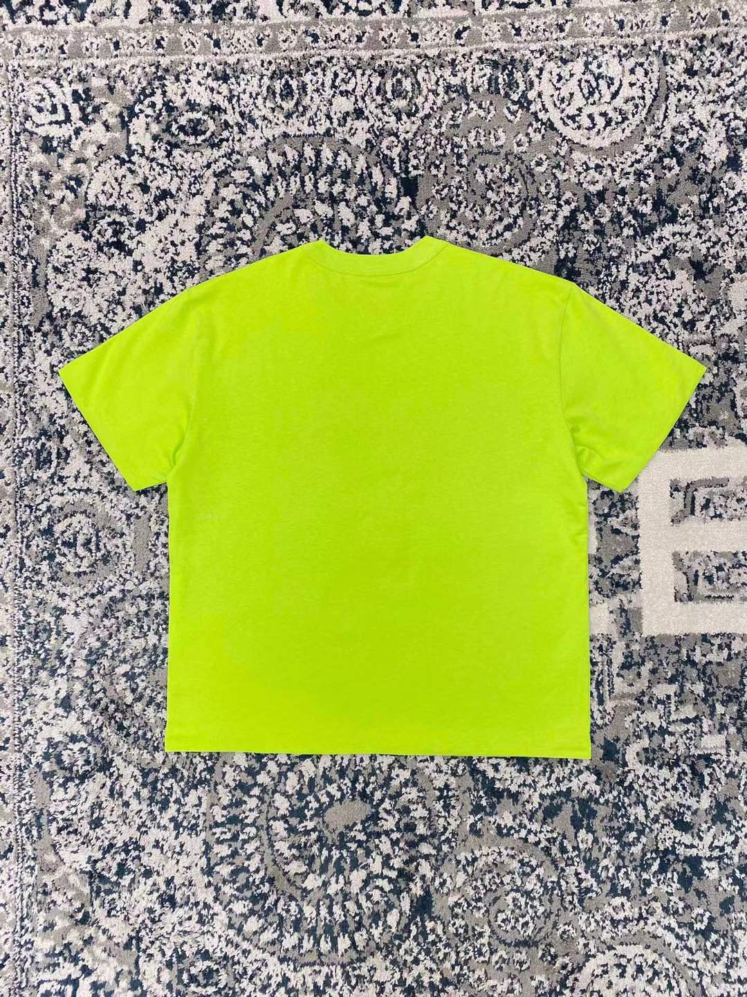 Balenciaga Logo Neon T-Shirt in yellow