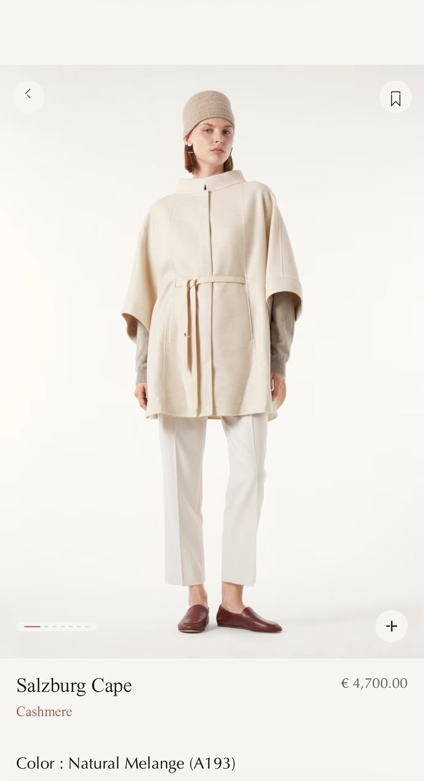 Loro Piana white double-faced cashmere shirt jacket