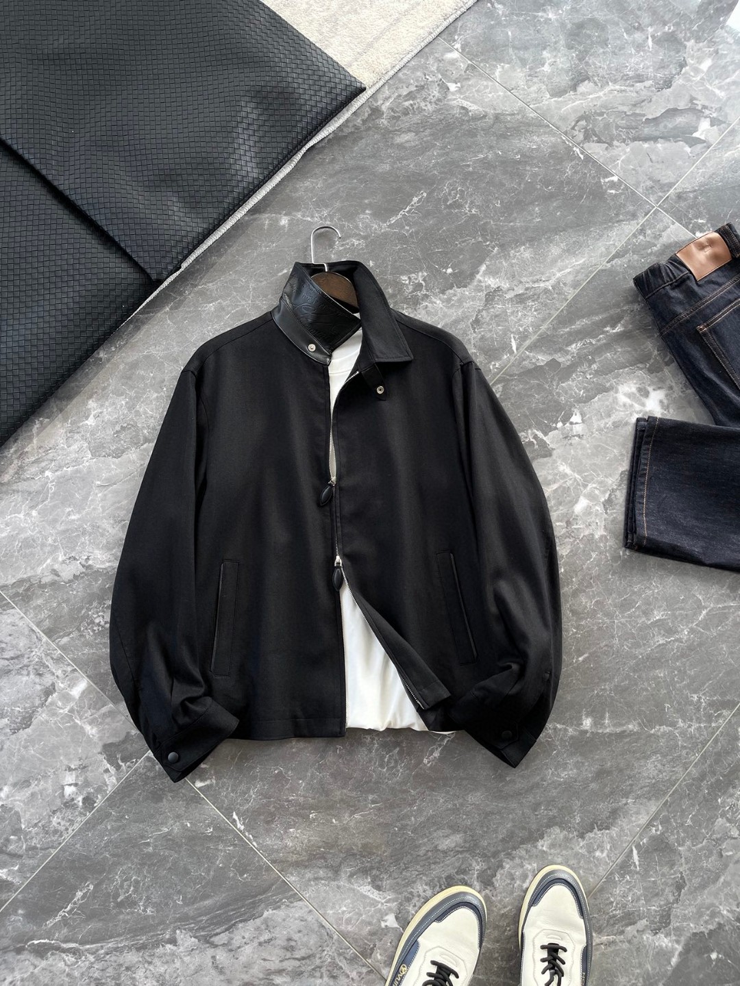 Loro Piana Men's Fashion Baggy Fit Solid Color Jacket