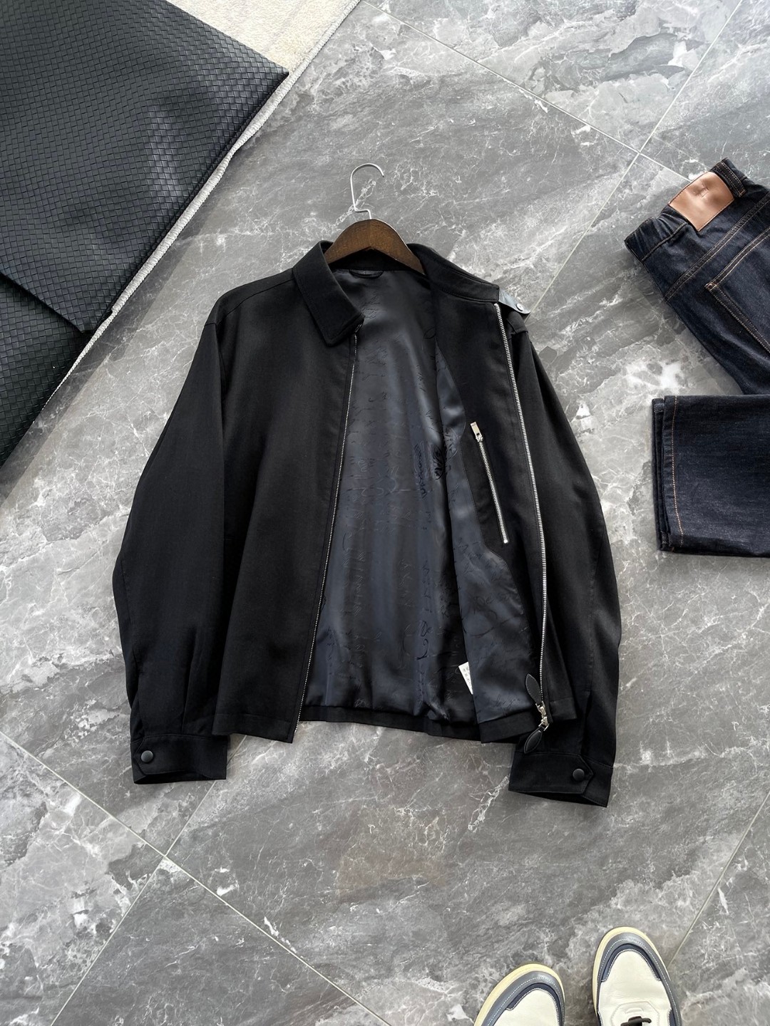 Loro Piana Men's Fashion Baggy Fit Solid Color Jacket